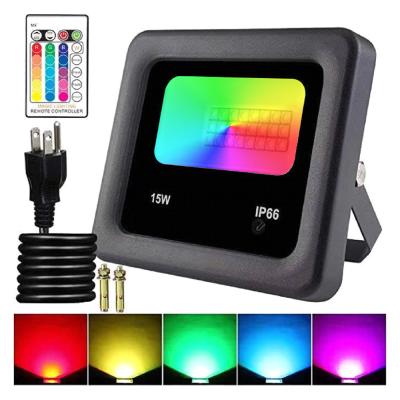 China Garden 15W 25W 35W 55W 24 Keys IR Remote Control Waterproof Spotlight Outdoor IP66 LED RGB Lamp for sale