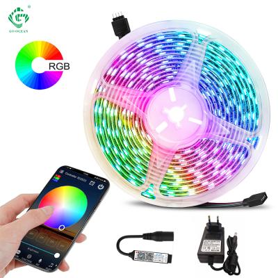 China Indoor/Outdoor Waterproof Wifi RGB RGB Strip Lamp Dc12v Holiday Smart Led Flexible Lighting Music Led Strip Light for sale