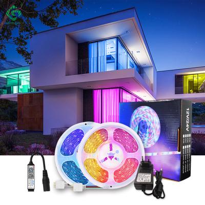 China Indoor/Outdoor SMD 5050 LED Color Changing Lighting IP65 LED TV Backlight RGB Smart LED Strip Light for sale