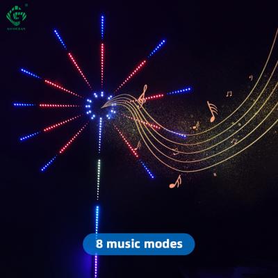 China Theme Park Music Lights Sound Control Rope Lamp Color Fireworks Led Strip Lights For Bar Party Holidays for sale