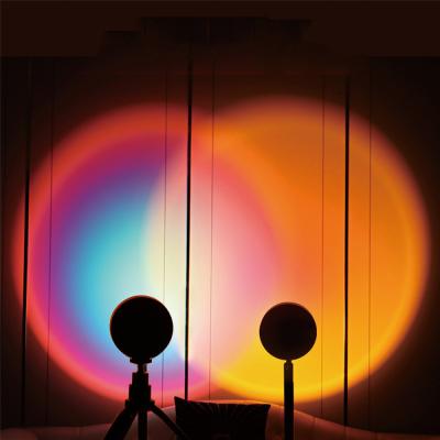 China Modern Modern Rainbow LED Halo Lamp Sunset Projection Tripod Sunset Lamp for Living Room Decor for sale