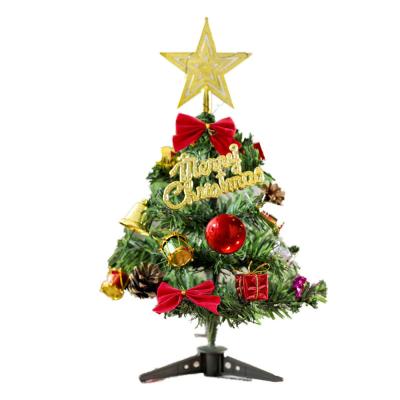 China New 30CM mini led 50CM diy PVC artificial Christmas tree for home for sale