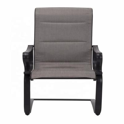 China Outdoor High Quality Steel Material Cooling Patio Chair Comfortable Dining Chairs for sale