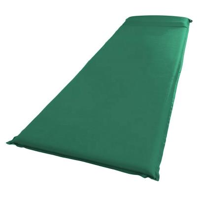 China Outdoor Polyester Fibermaterial Mat Self Inflatable Insulated Sleep Camping Camping Mat for sale