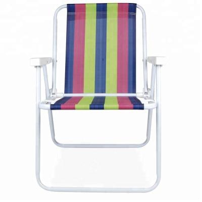 China Modern Hot Selling Outdoor Steel Collapse Folding Camping Beach Chairs for sale