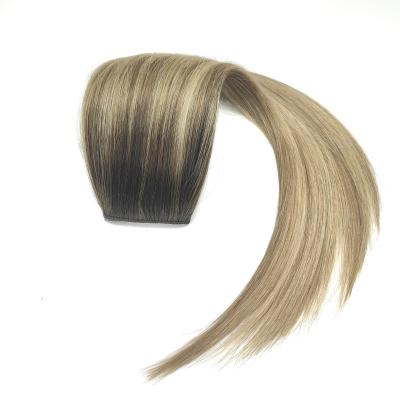 China Blonde Balayage Halo Hair Extensions Remi Cuticle Aligned European Remy Silky Straight Wholesale Hair Piece for sale