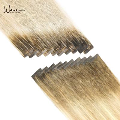 China Tangle Double Drawn Hair Extension Ombre Balayage Remy Human Hair Tape In Mix Factory Price PU Tape Free Natural Hair Extension for sale