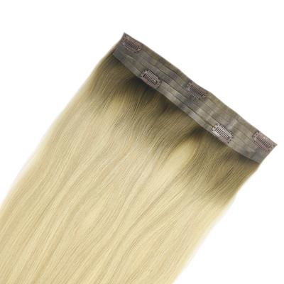 China Tangle Free Wave Halo Headband In Blonde Highlight Color Flip On Remy Straight Human Hair Pieces for sale