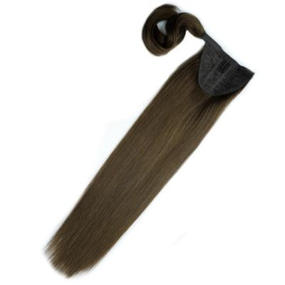 China Tangle Free Wave Beauty Qingdao Straight Natural Ponytail Hair Long Pieces Clip-in Ponytail Hair Extensions for sale