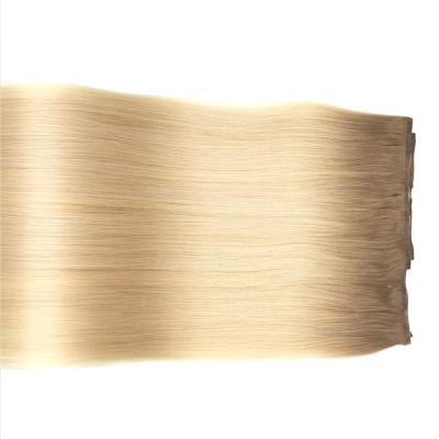 China Tangle Free Premium Quality PU Clip In Remy Human Hair Double Drawn Skin PU Clip In Hair Extension for sale