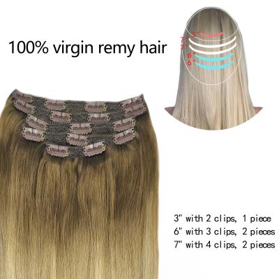 China High Quality 100% Remy Human Hair Extension Natural Lace Cuticle Aligned 100% Virgin Human Hair 2021 Clip In Hair Extension Blonde For White Woman for sale