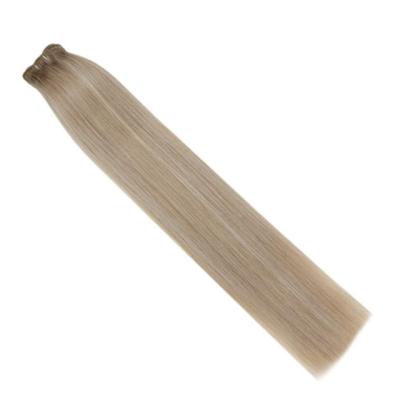 China Tangle Free Weft Double Weft Raw Human Hair 100% Remy Hair Machine Made Weft Dispenser Human Hair for sale