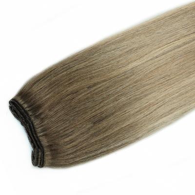 China Tangle Free Hair Weft Silky Straight Machine Double Weft Cuticle Aligned Virgin Hair Weft Extension for sale