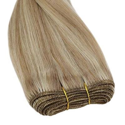 China Tangle Free Double Drawn Machine 100% Virgin Remy Human Hair Wefts All Color Weft Beauty Wave Hair Extensions for sale