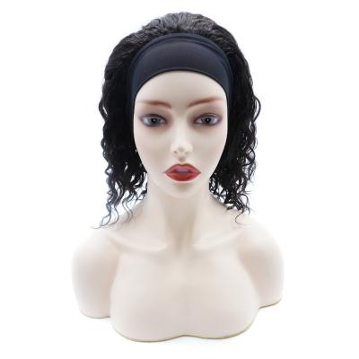 China Hot Sale Deep Wave Head Band Hair Wig Virgin Remy Hair Jerry Curly Headband Hair Wigs for sale