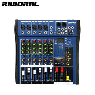 China CT60S Factory Outlet Professional 6 Channel BT USB DJ Audio Console Mixer Controller for sale