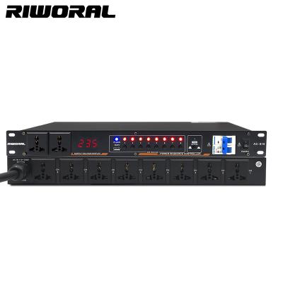 China AS810 8 Outlet 30A Audio Power Conditioner Power Sequencer Controller Power Sequencer With Air Separate Switch USB AS810 for sale