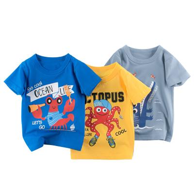 China Breathable Toddler Baby Clothes For 2-8 Years 2022 Infant Girls Boys Cotton Short Sleeve Tops Summer Casual Kids Clothing T-shirt for sale