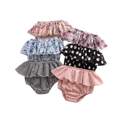 China Breathable Triangle Newborn Baby Shorts Ruffles Infant Girls Bloomers Clothes Toddler Kids Floral Casual Pants Plaid Kids Diaper Covers for sale