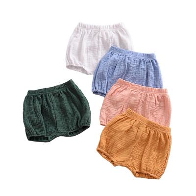 China Breathable 0 1 2 3 4 Years Girl Breathable Newborn Kids Canvas Bloomers Fashion Boy Clothes Toddler Pants Diaper Pants Summer Infant Baby Shorts for sale