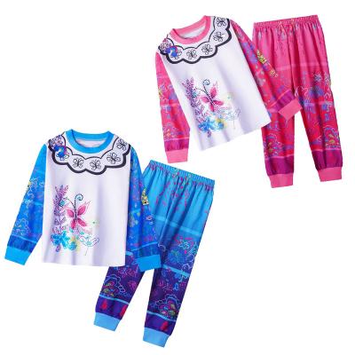 China Breathable Spring Mirabel Fashion Printed Long Suit Kids Carnival Halloween Clothing Girl Cosplay Costume Set Spring Kids Encanto Costume for sale