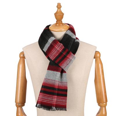 China Soft Smooth Feeling Zhonghe Handmade Men Acrylic Checked Plaid Designer Scarf Famous Brands for sale