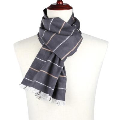 China Soft Smooth Feeling Zhonghe China Manufacturer Men Winter Fashion Acrylic Woven Custom Scarf for sale