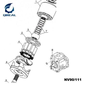 China Metal  Hydraulic Pump Parts NV45 NV50 NV60 NV64 NV70 NV90 NV111 NV120 NV137 NV172 NV210 NV270 for sale