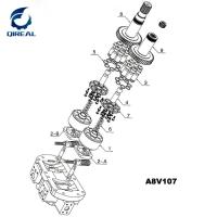 中国 掘削機の予備品A8V107 A8V86 A8vo55の油圧ポンプの部品 販売のため