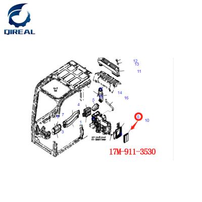 Cina Filtro dell'aria 17M-911-3530 della cabina di Spare Part PC200-7 6D102 dell'escavatore in vendita