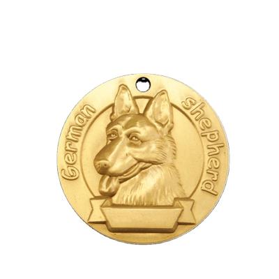 China Custom Engraved Brass Schnauzer 3D Dog ID Tag Pet ID Tag Necklace From Europe Factory for sale