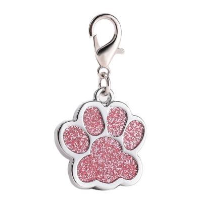 China Europe Factory Zinc Alloy Custom ID Card Glitter Footprint Lettering ID Dog Tag for sale