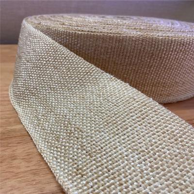 China Traditional supply high quality high temperature yellow vermiculite fabric cloth fiber tape belt for sale