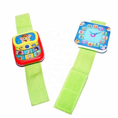 China Factory Wholesale Eco-friendly Music Player Toy Watch Early Childhood Education Touch Button Battery Watch Toy For Kids for sale