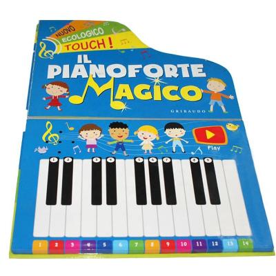 China OEM Battery Operated Tongue Toy Keyboard Musical Instrument Picture Book Electronic Custom Toy Piano For Baby for sale