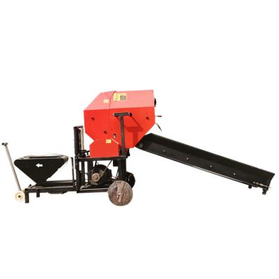 China Vertical Livestock Farm Silage Baler Small For Fish Farms Silage Briquetting Machine Runhua Forage Baler for sale