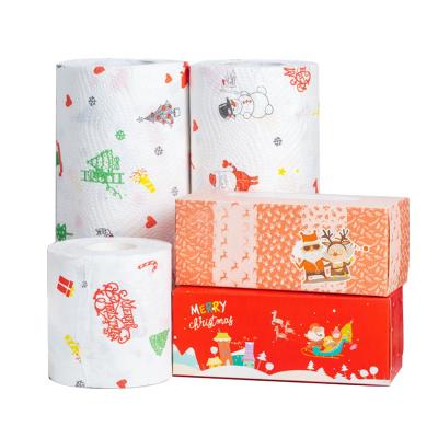 China High Quality Bamboo Pulp Christmas OEM/Odm Factory 2/3 Ply Embossed Bamboo Custom Printed Tissue Paper for sale