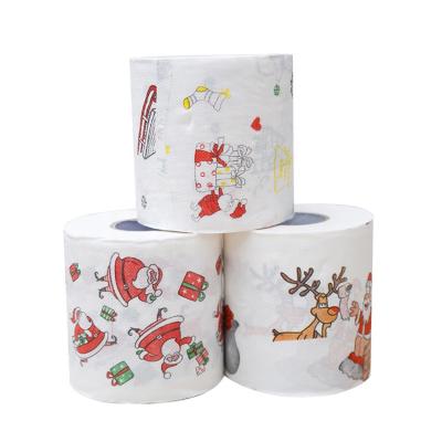 China Virgin Wood Pulp Wholesale White Christmas Household Use 2-3 Layer Organic Soft Wood Pulp Toilet Paper Toilet Paper for sale