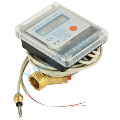 China Brass Sensor Knob Ultrasonic Heat Meter with M-BUS, RS-485, Pulse Output for Option for sale