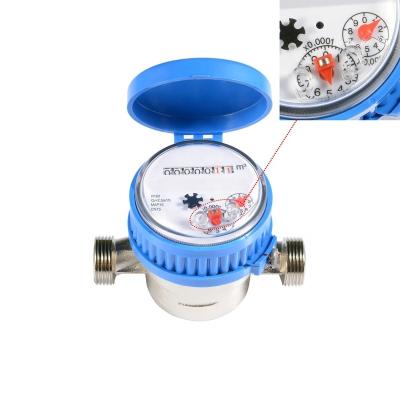 China Single Jet Dry Type Brass Water meter Pre-fitted by class c R160 brass body for sale