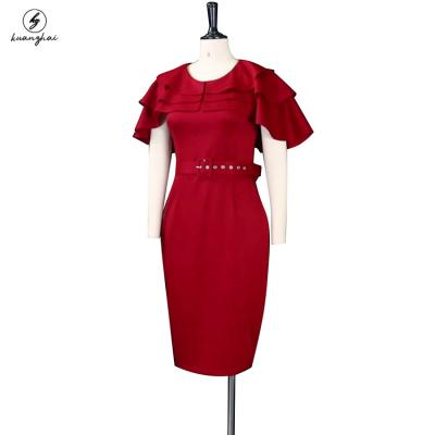 China New Turkey Anti-Static Elegant Women Office Dresses Formal Women for sale