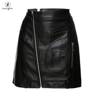 China 2023 Women Fashion PU Leather Anti-Static High Quality Skirts for sale