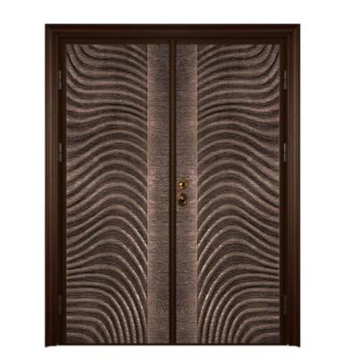 China Anti Theft Exterior Fire Proof Door Modern Aluminum Security Entry Door for sale