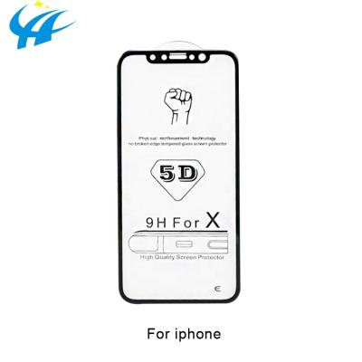 China Wholesale 3D/5D/6D/9D/10D 2.5d ultra clear hardness 5d 6d screen protector for iphone 6/7/8 for sale