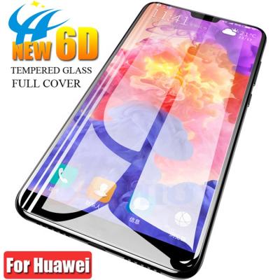 China 3D/5D/6D/9D/10D for Huawei p20 pro silk printed clear tempered glass 2.5d 0.33mm screen protector for p20 lite for sale