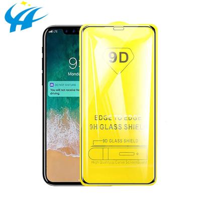 China 99% Transparent 9D Screen Protector For IPhone xs xr xs Full Coverage Tempered Glass Mobile Phone Screen Protector Max Hot Selling Products for sale