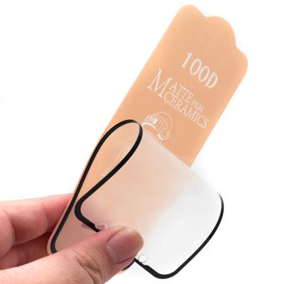 China Easy To Install Factory Price 100D Glue Ceramic Glass Film Anti Full Ceramic Broken Screen Protector For iphone 11 12 pro 2020 max for sale