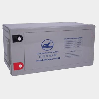 China Deep cycle life 200ah 12V 200Ah battery solar power solar lead acid batteries for sale for sale