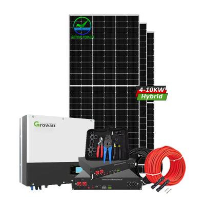 China Complete home solar system for home 3kw 4kw 5kw 6kw hybrid solar power system for sale