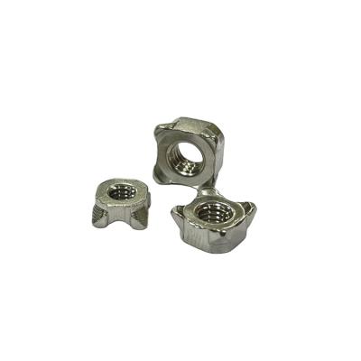 China Heavy Industry Stainless Steel Square Weld Nut Type A Four Corner Spot Welding Nut B Type for sale